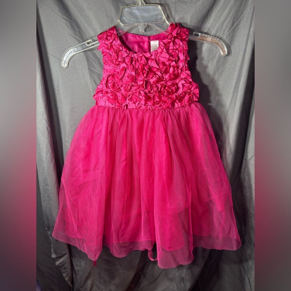 George Hot Pink Ruffle Tulle Party Dress EPC